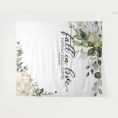 恋に落ちるグリーン ブライダルシャワー 背景 タペストリー (正面(横))