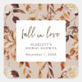 恋に落ちるステッカー スクエアシール (正面)