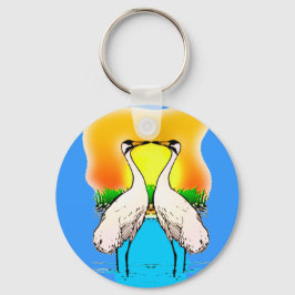 恋に落ちるツル キーホルダー