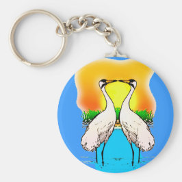 恋に落ちるツル キーホルダー