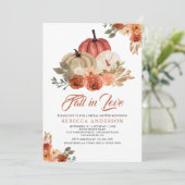 恋に落ちるテラコッタ ラスト パンプキン ブライダルシャワー 招待状 (スタンド正面)