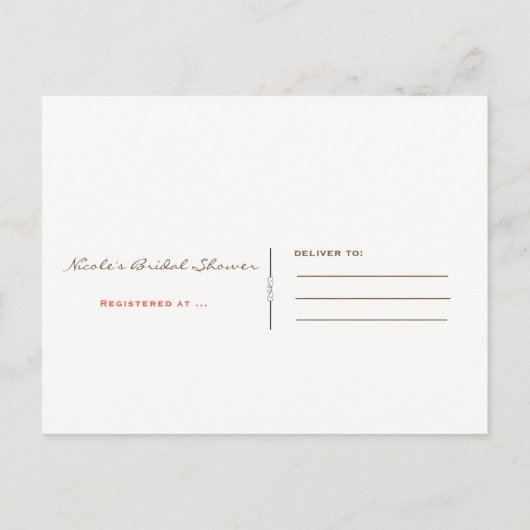 恋に落ちるドレス 秋の葉の日を保存 案内ポストカード (裏面)