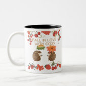 恋に落ちるハリネズミマグ ツートーンマグカップ (左)