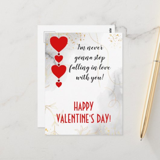 恋に落ちるバレンタインホリデー ポストカード (正面/裏面インサイチュ)