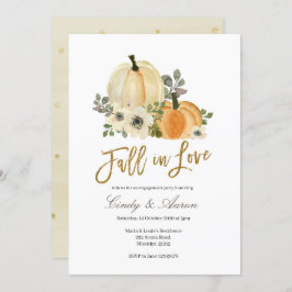 恋に落ちるパンプキンの婚約パーティー招待状 招待状