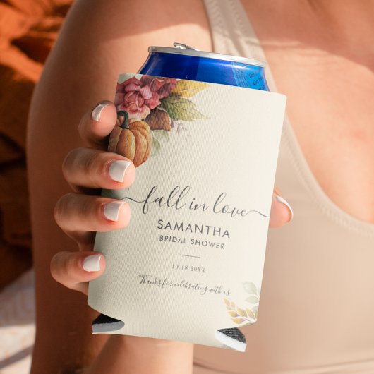 恋に落ちるパンプキンオータムリーフ ブライダルシャワー 缶クーラー