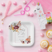 恋に落ちるパンプキンフラワーブライダルシャワー ペーパープレート (パーティー)