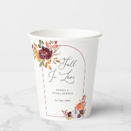 恋に落ちるパンプキンフラワーブライダルシャワー 紙コップ