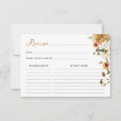 恋に落ちるパンプキンブライダルシャワーレシピカード (正面)