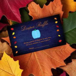 恋に落ちるパンプキンベイビーシャワーディーパーラッフル エンクロージャーカード