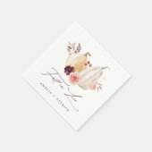 恋に落ちるパンプキン オータム ウェディング スタンダードカクテルナプキン (角)