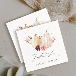 恋に落ちるパンプキン オータム ウェディング スタンダードカクテルナプキン