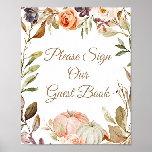 恋に落ちるパンプキン ゲストブックにサインを ポスター (正面)