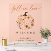 恋に落ちるパンプキン ブライダルシャワーのウェルカムサイン アクリルサイン (ウェディング)