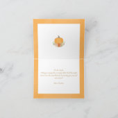 恋に落ちるパンプキン ブライダルシャワーの感謝を伝えるカード サンキューカード (内部)