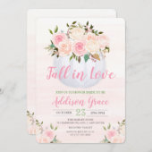 恋に落ちるパンプキン ブライダルシャワー招待状 招待状 (正面/裏面)