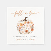 恋に落ちるパンプキン ブライダルシャワー スタンダードカクテルナプキン (正面)