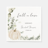 恋に落ちるパンプキン ブライダルシャワー スタンダードカクテルナプキン (正面)