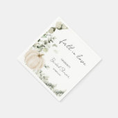 恋に落ちるパンプキン ブライダルシャワー スタンダードカクテルナプキン (角)