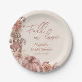 恋に落ちるパンプキン ブライダルシャワー ペーパープレート (正面)