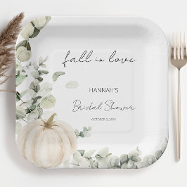 恋に落ちるパンプキン ブライダルシャワー ペーパープレート