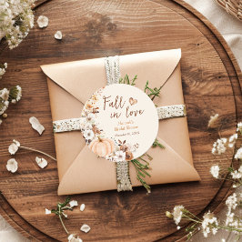 恋に落ちるパンプキン ブライダルシャワー ラウンドシール