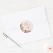 恋に落ちるパンプキン ブライダルシャワー ラウンドシール (封筒)