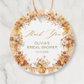 恋に落ちるパンプキン ブライダルシャワー 感謝 フェイバータグ (正面)