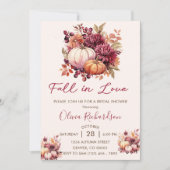 恋に落ちるパンプキン ブライダルシャワー 招待状 (正面)