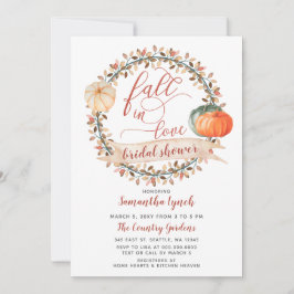 恋に落ちるパンプキン ブライダルシャワー 招待状