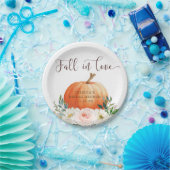 恋に落ちるパンプキン ラスティック ペーパー プレート (パーティー)