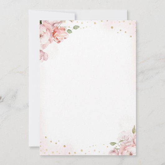 恋に落ちるピンクのカボチャクマ赤ちゃんシャワー 招待状 (裏面)