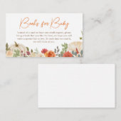 恋に落ちるフローラカボチャの本ベビー エンクロージャーカード (正面/裏面)