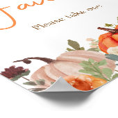 恋に落ちるフローラカボチャは赤ちゃんシャワーを好む ポスター (角)