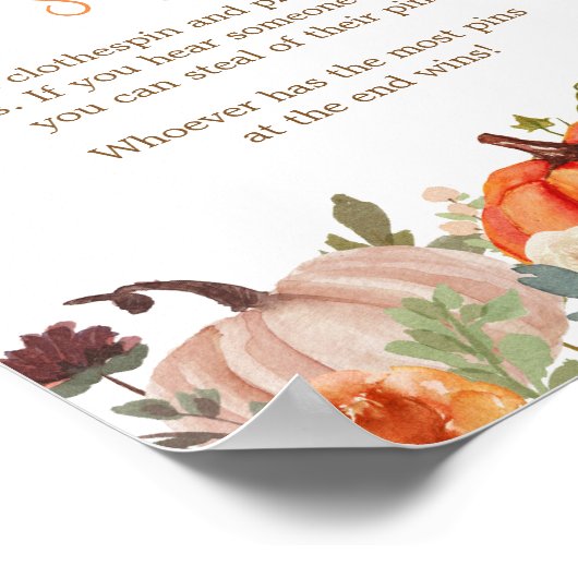 恋に落ちるフローラカボチャ言わないベビー ポスター (角)