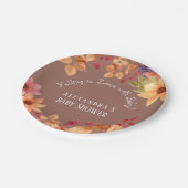 恋に落ちるフローラ秋の赤ちゃんシャワー ペーパープレート (アングル)