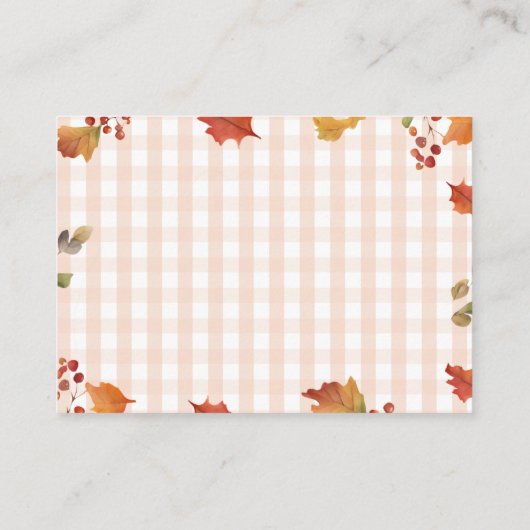 恋に落ちるフローラ赤ちゃんシャワーベビー エンクロージャーカード (裏面)