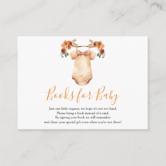 恋に落ちるフローラ赤ちゃんシャワーベビー エンクロージャーカード (正面)