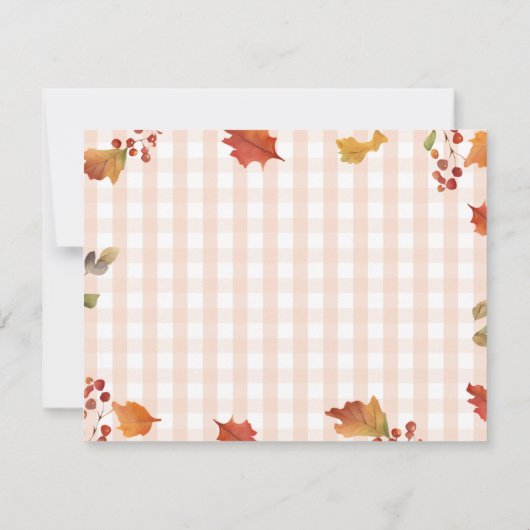 恋に落ちるフローラ赤ちゃん服赤ちゃんシャワー サンキューカード (裏面)