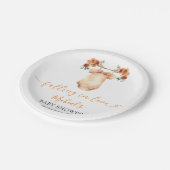 恋に落ちるフローラ赤ちゃん服赤ちゃんシャワー ペーパープレート (アングル)