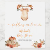 恋に落ちるフローラ赤ちゃん服赤ちゃんシャワー ワインラベル (シングルラベル)