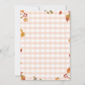 恋に落ちるフローラ赤ちゃん服赤ちゃんシャワー 招待状 (裏面)