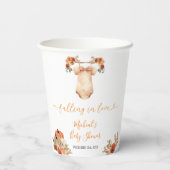 恋に落ちるフローラ赤ちゃん服赤ちゃんシャワー 紙コップ (裏面)
