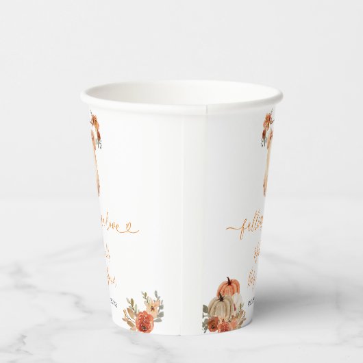 恋に落ちるフローラ赤ちゃん服赤ちゃんシャワー 紙コップ (右)