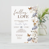 恋に落ちるブライダルシャワー、フローラ蝶 招待状 (スタンド正面)