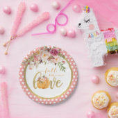 恋に落ちるプレート - ピンクドット ペーパープレート (パーティー)