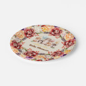 恋に落ちるベビーウッドランド赤ちゃんシャワー ペーパープレート (アングル)