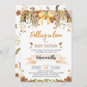 恋に落ちるベビーシャワー 招待状 (正面/裏面)