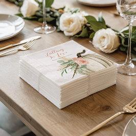 恋に落ちるベビー水色カボチャのピンク スタンダードカクテルナプキン