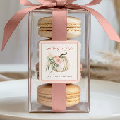 恋に落ちるベビー秋ピンク赤ちゃんシャワー スクエアシール